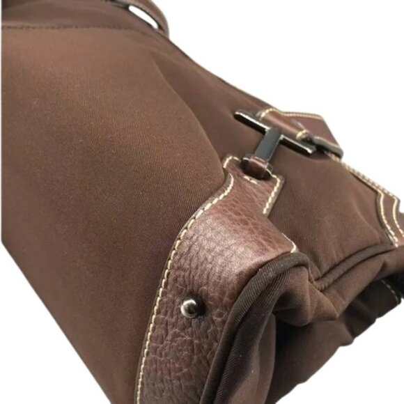 Tod's brown leather trimmed shoulder bag - Picture 12 of 16